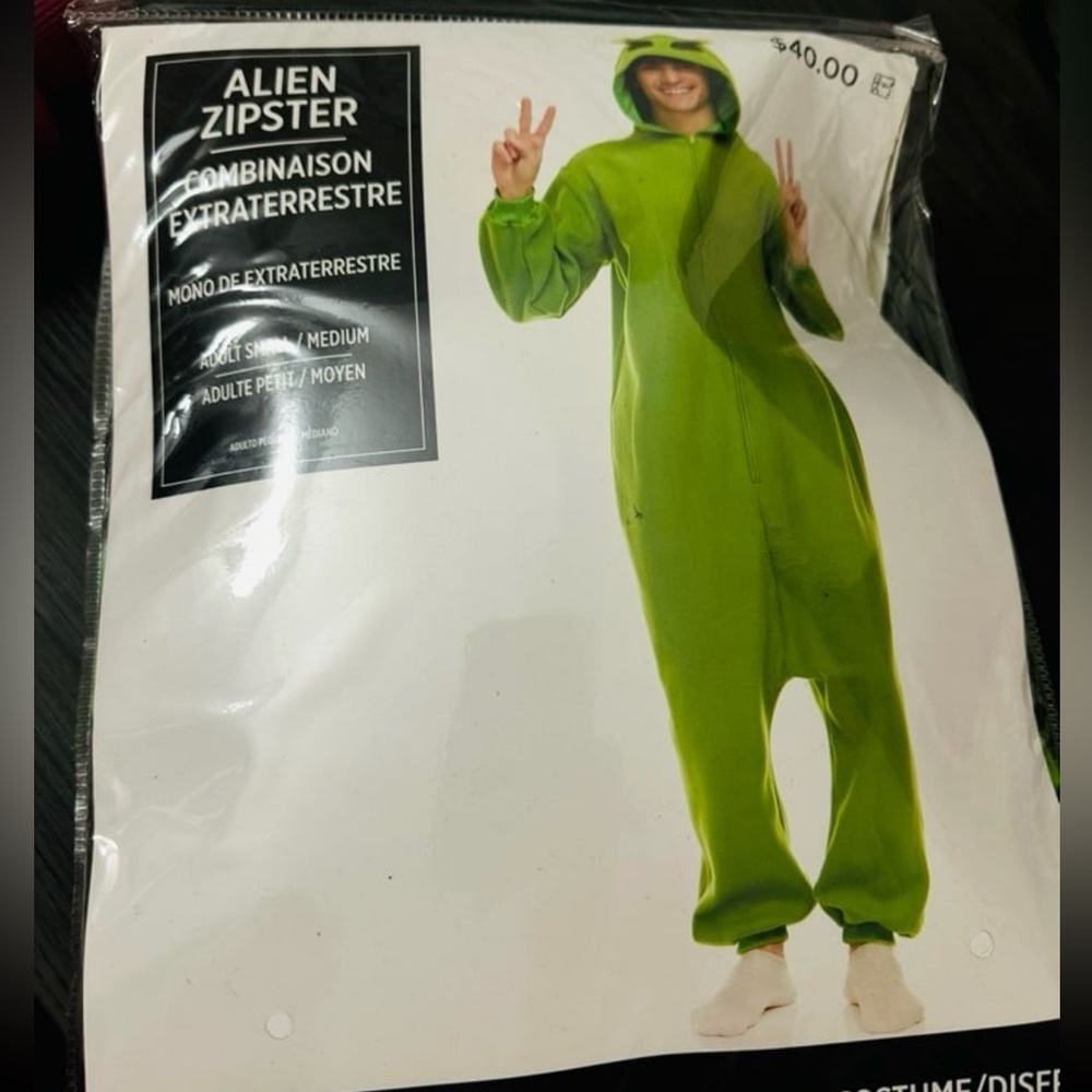 Green Alien Zipster Costume